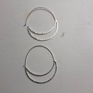 Anthropologie silver hoop earrings